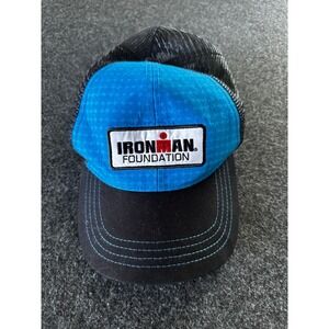 BOCO Gear Ironman Foundation Trucker Hat Blue Black Snapback Technical Mesh Cap
